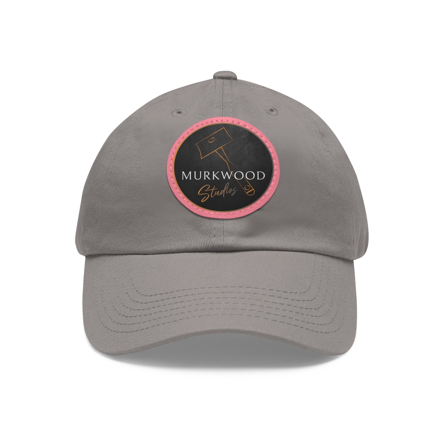 Dad Hat with Leather Patch (Round)