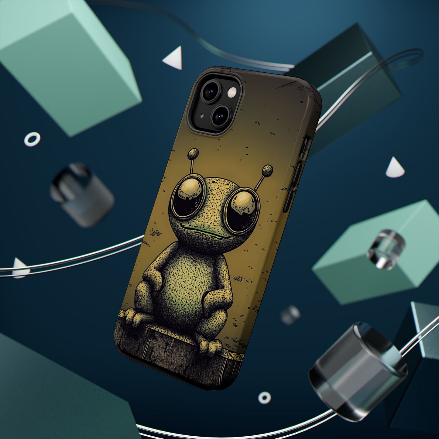Protective Phone Case – Friendly Alien Design