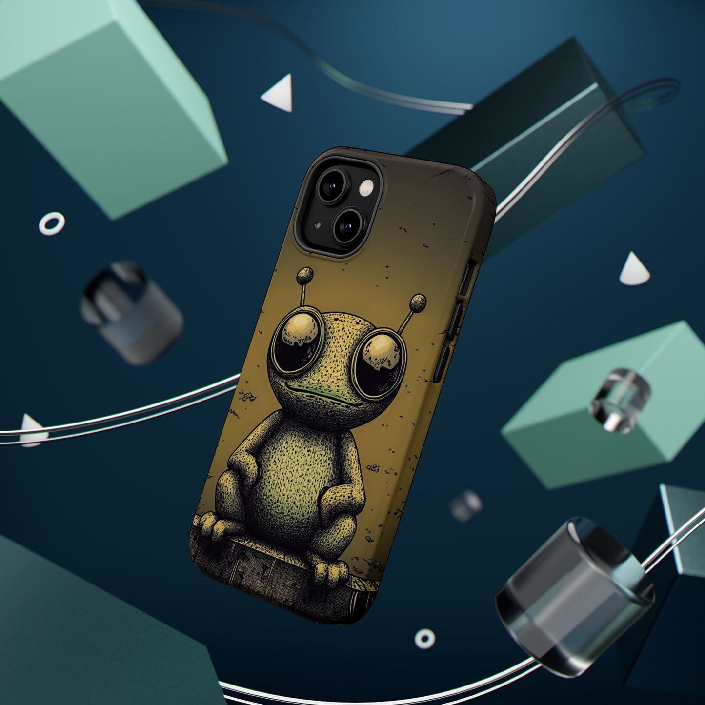 Protective Phone Case – Friendly Alien Design