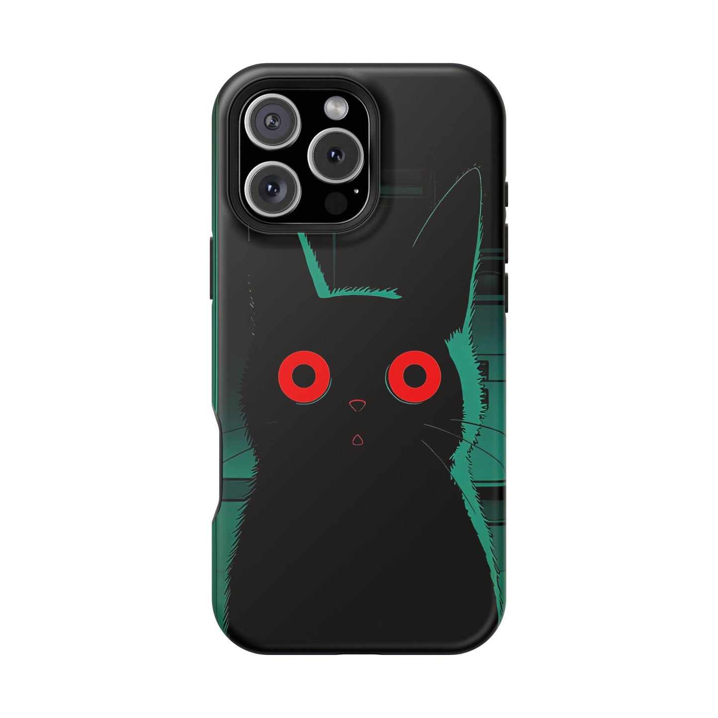 Protective Phone Case – Mysterious Black Cat Design