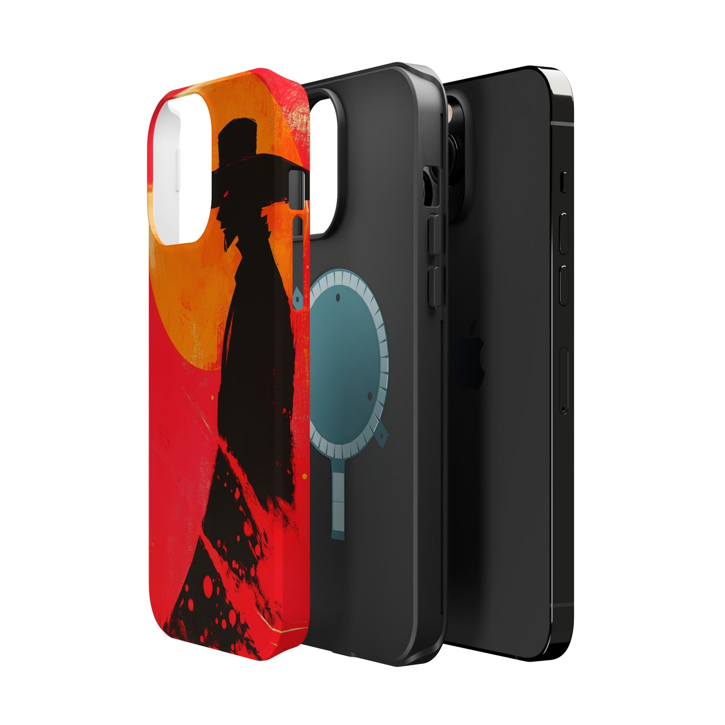 Protective Phone Case – Western Silhouette Design