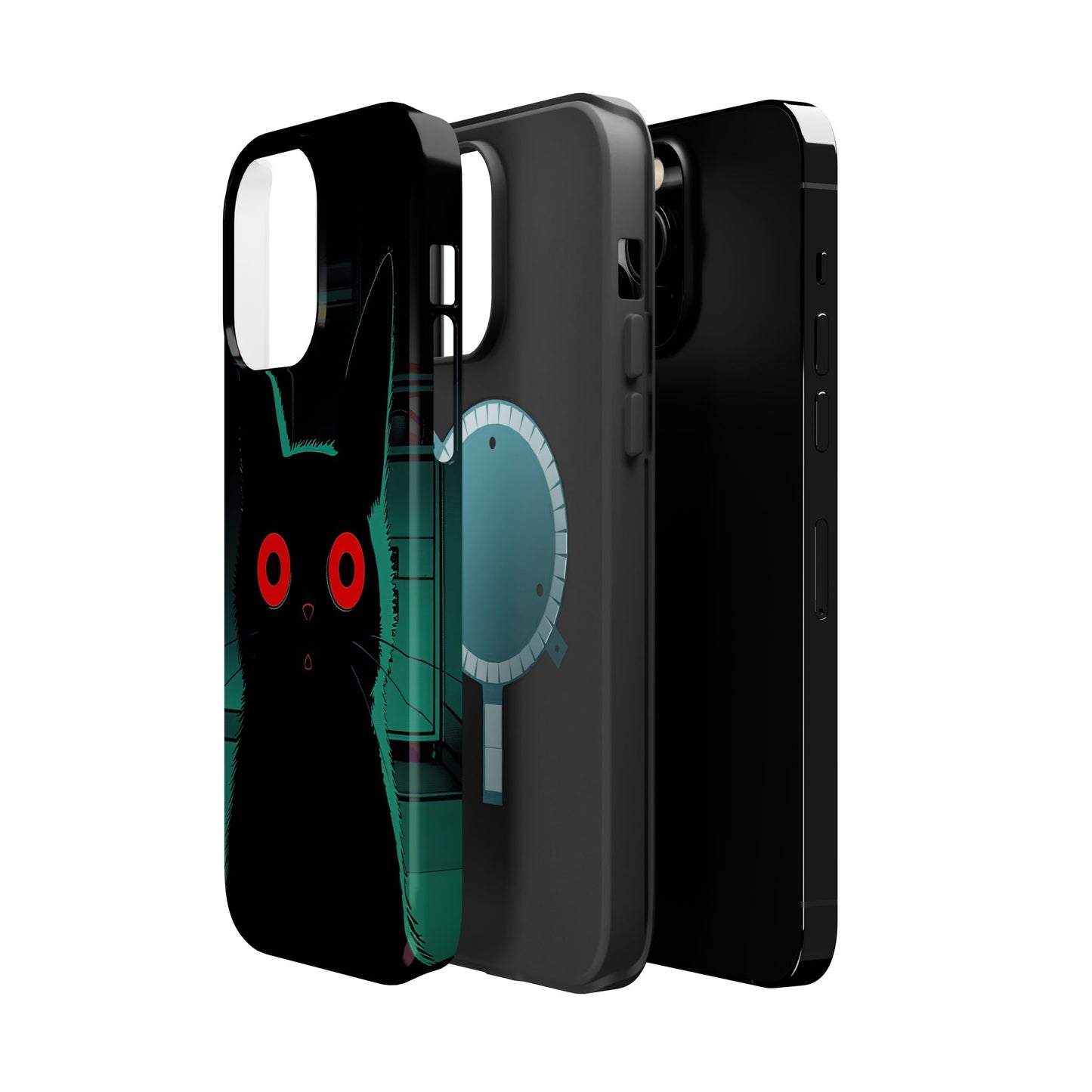 Protective Phone Case – Mysterious Black Cat Design