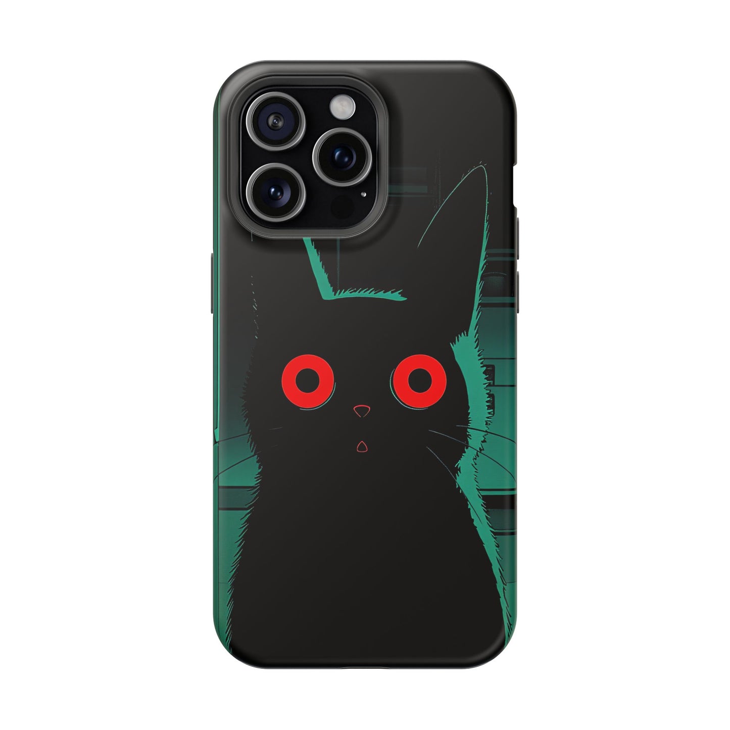Protective Phone Case – Mysterious Black Cat Design