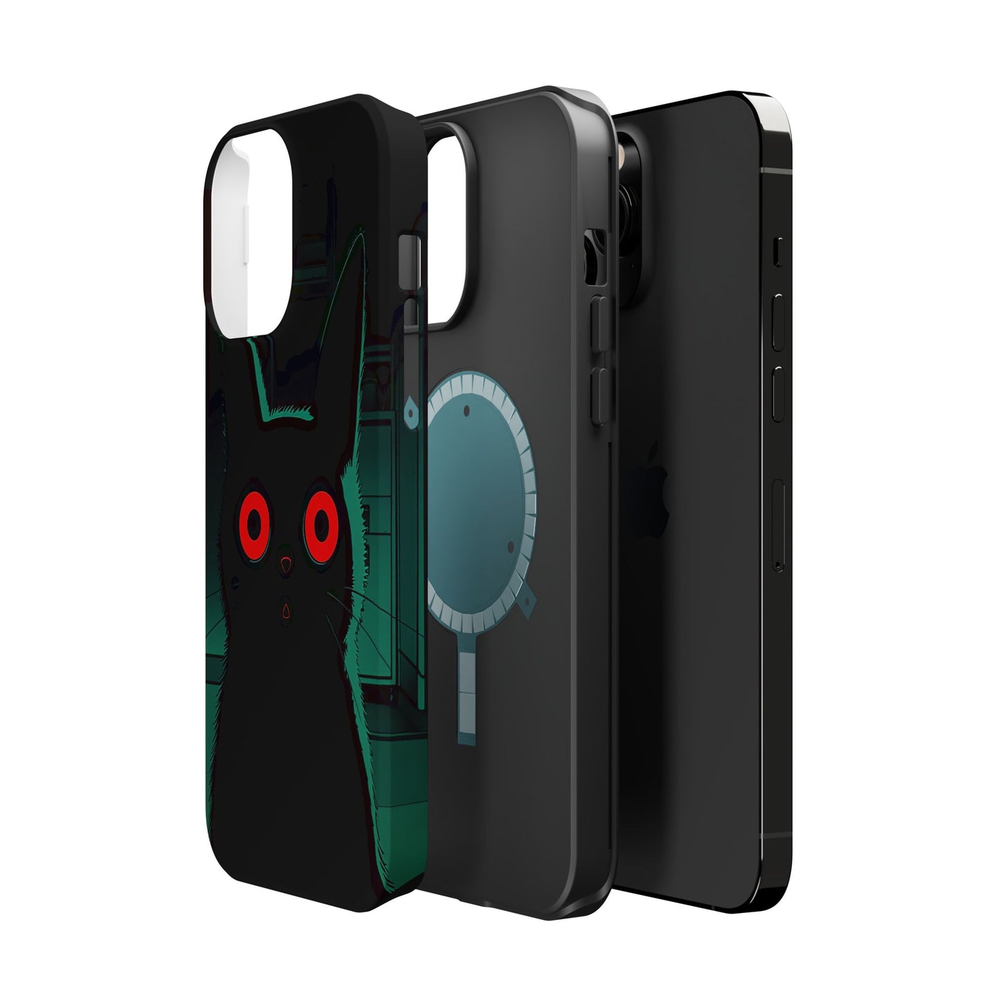 Protective Phone Case – Mysterious Black Cat Design