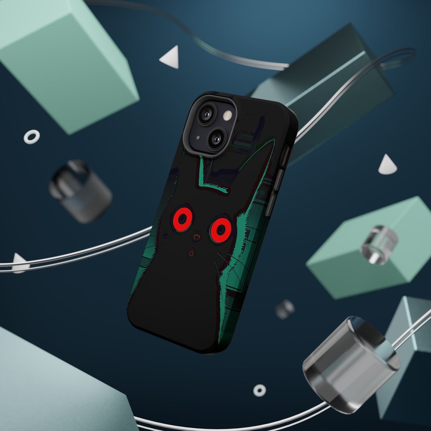 Protective Phone Case – Mysterious Black Cat Design