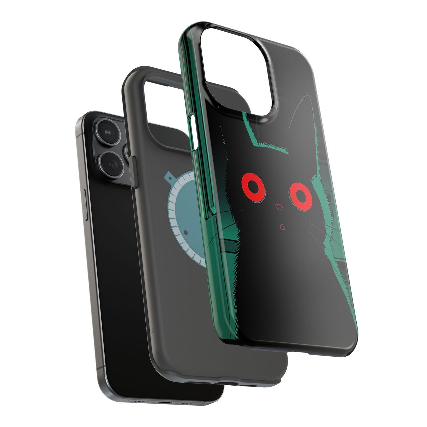 Protective Phone Case – Mysterious Black Cat Design