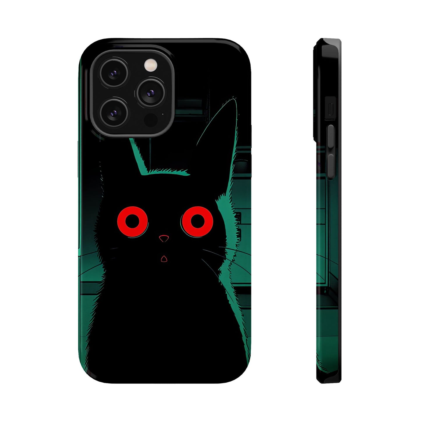 Protective Phone Case – Mysterious Black Cat Design