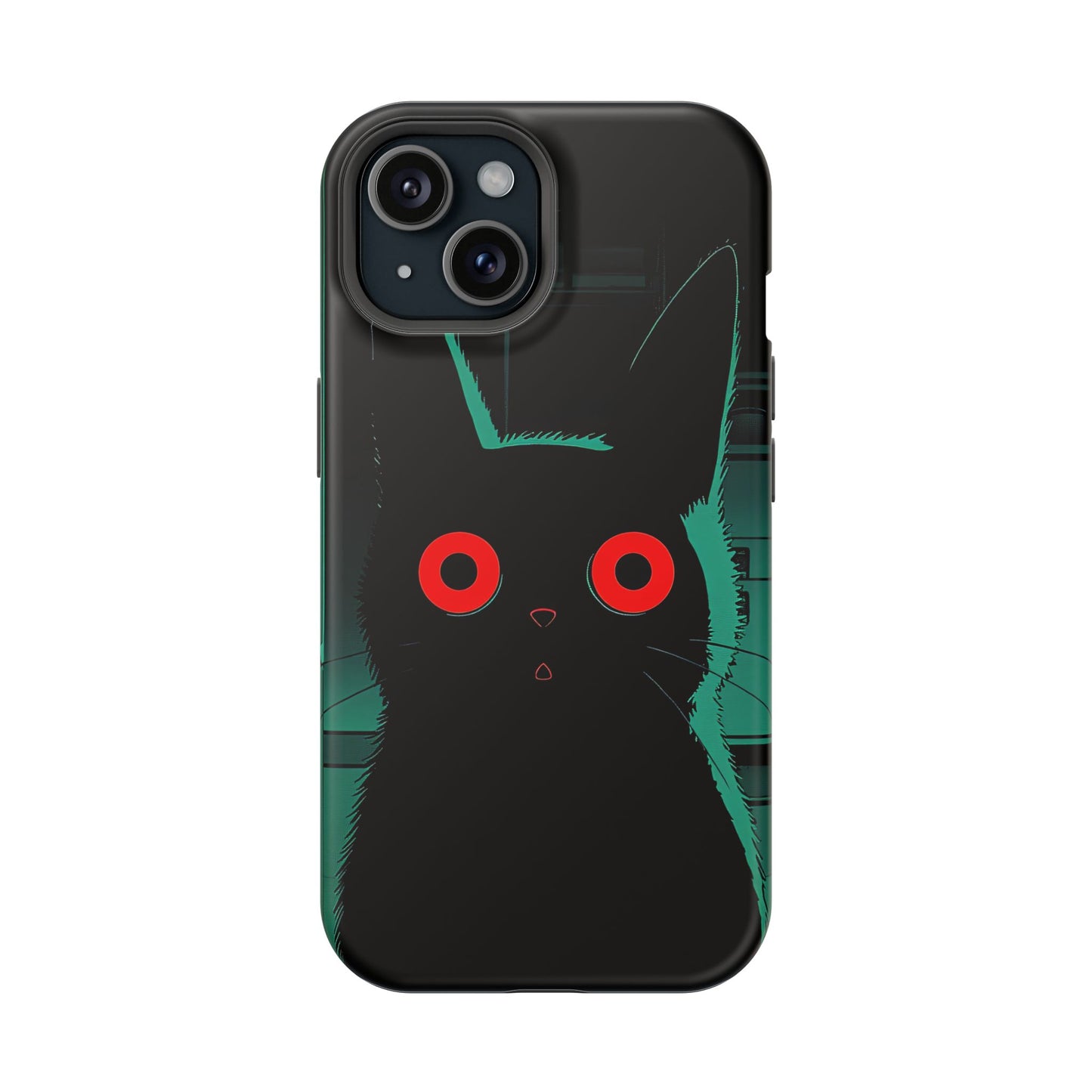 Protective Phone Case – Mysterious Black Cat Design