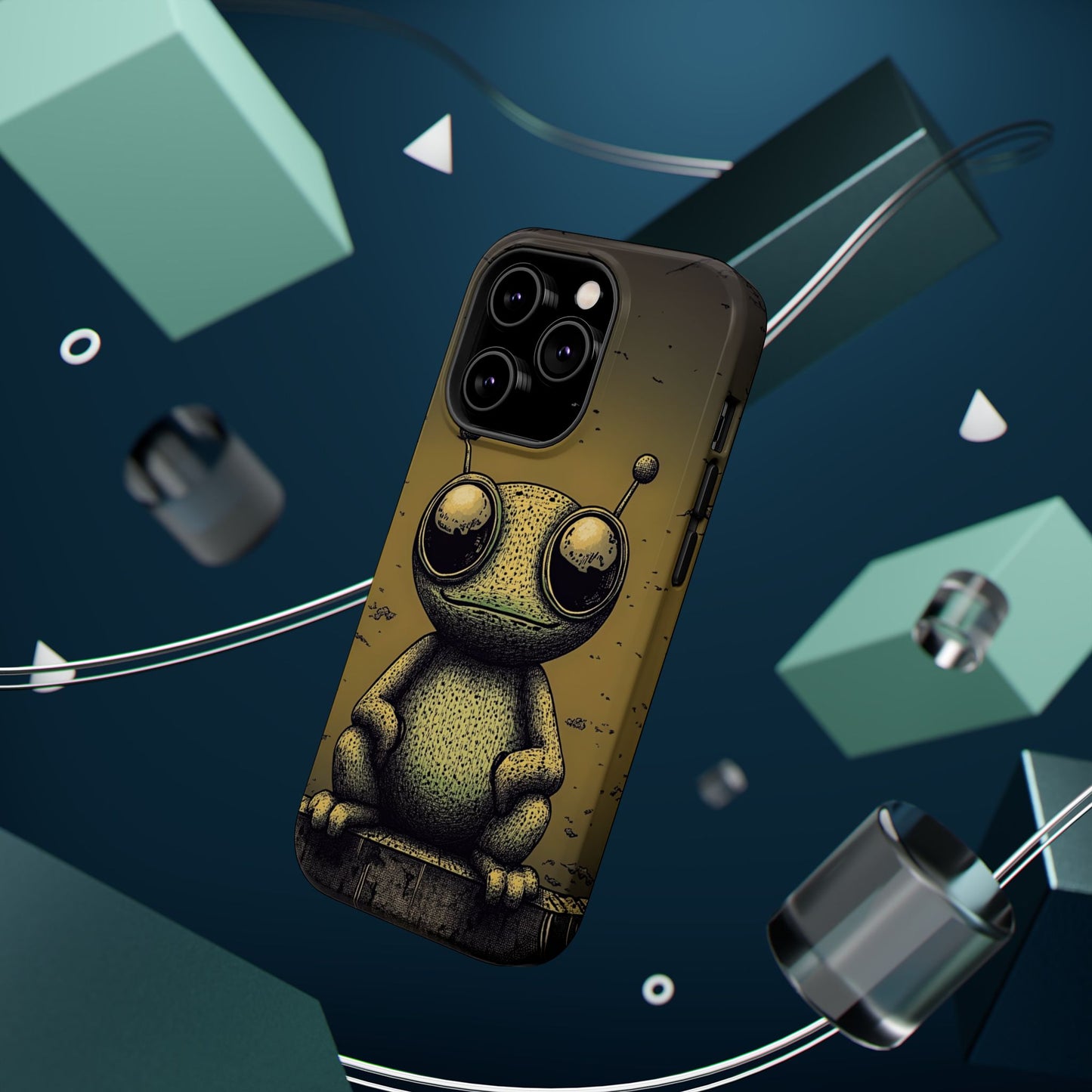 Protective Phone Case – Friendly Alien Design