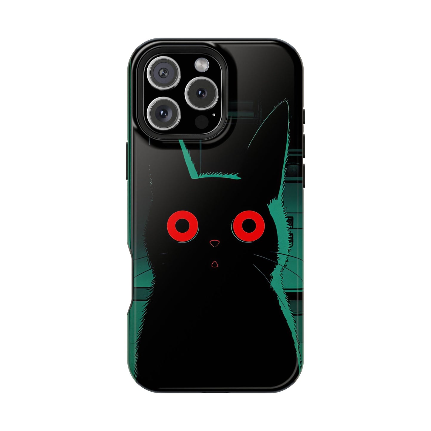Protective Phone Case – Mysterious Black Cat Design