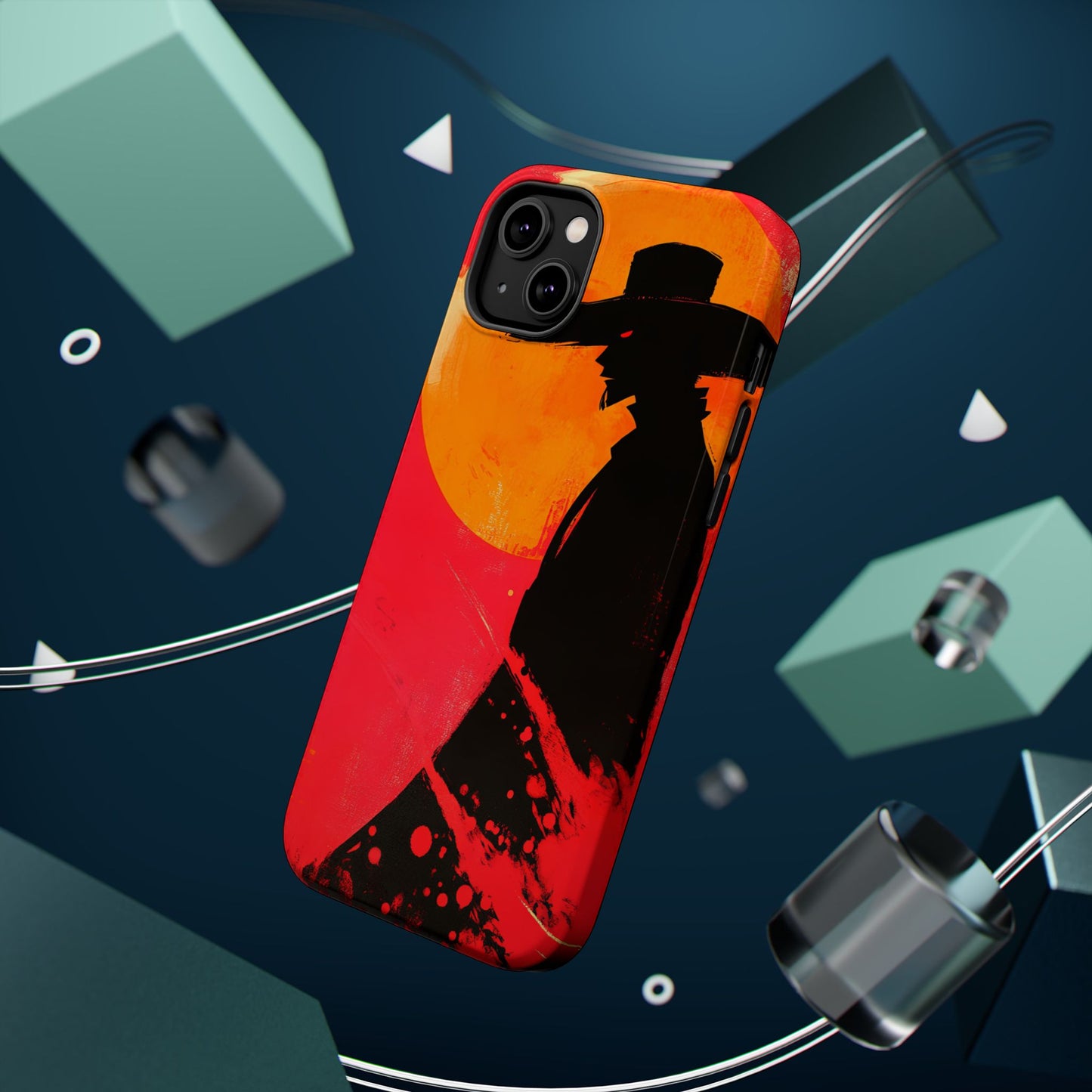 Protective Phone Case – Western Silhouette Design