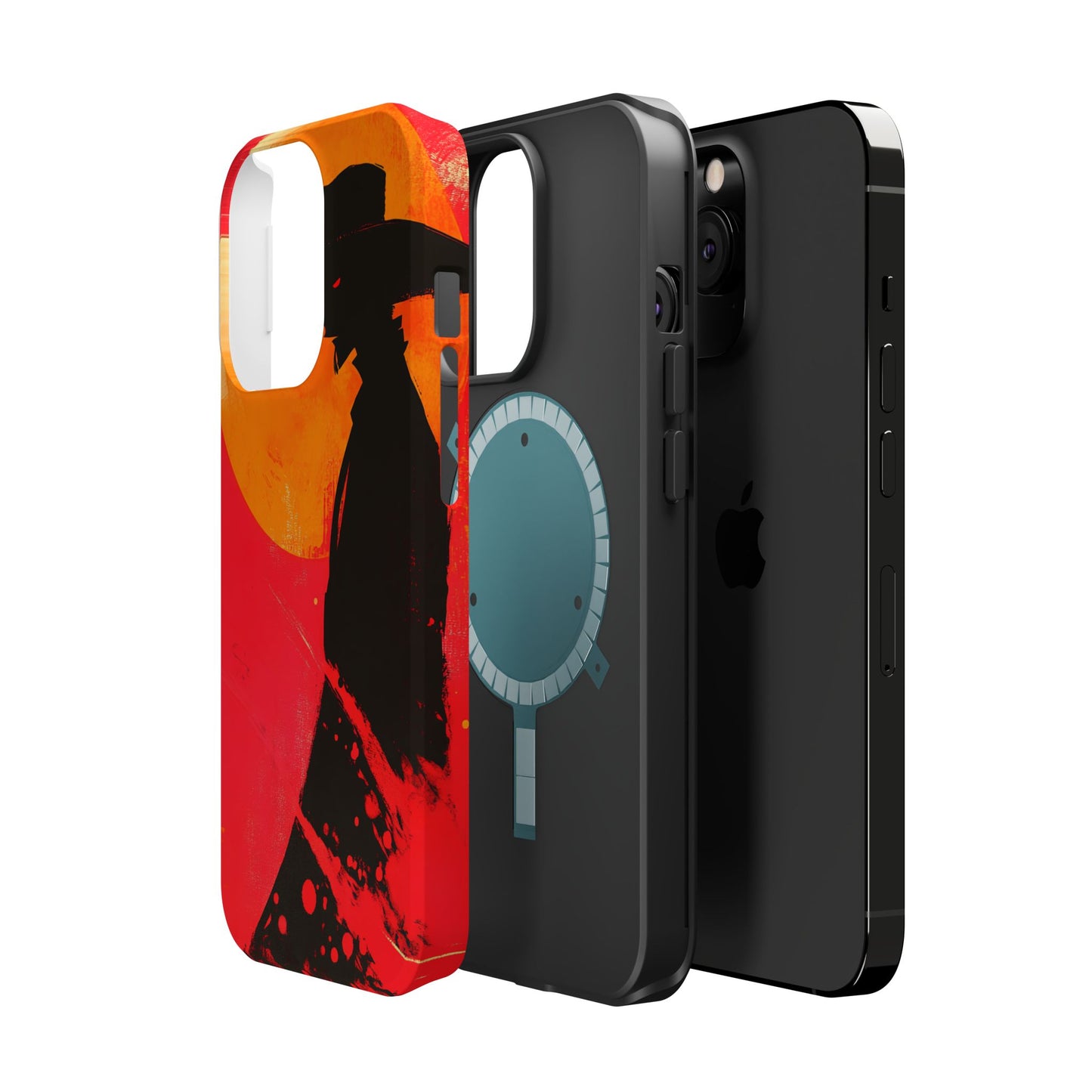 Protective Phone Case – Western Silhouette Design