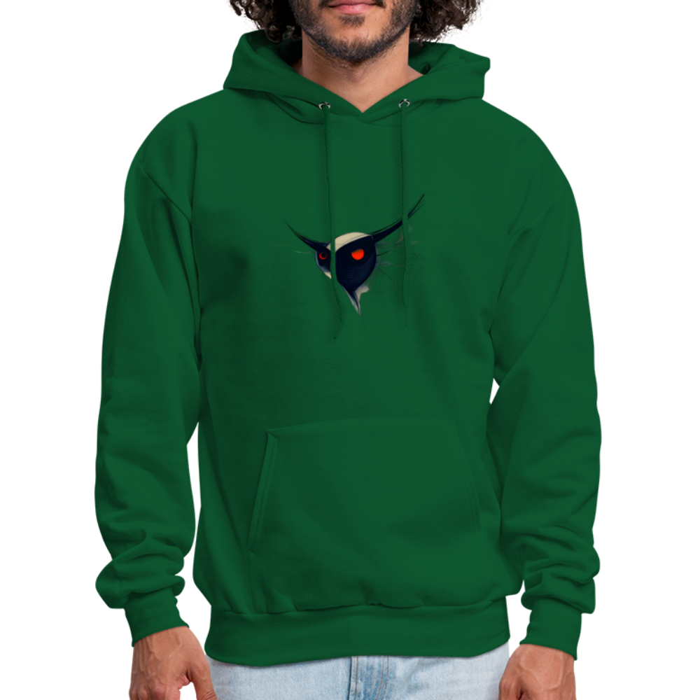 Men's Hoodie - Owl - forest green
