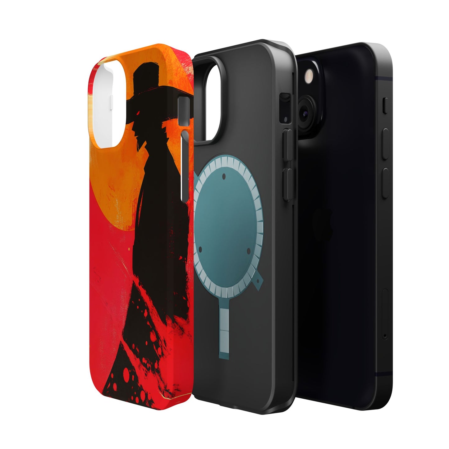 Protective Phone Case – Western Silhouette Design