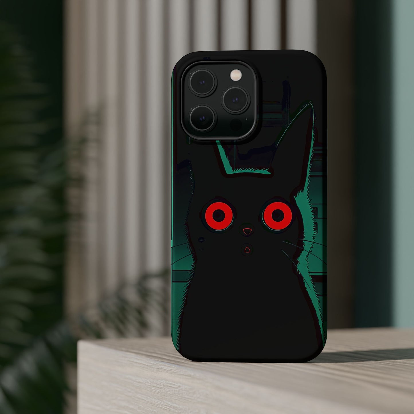 Protective Phone Case – Mysterious Black Cat Design