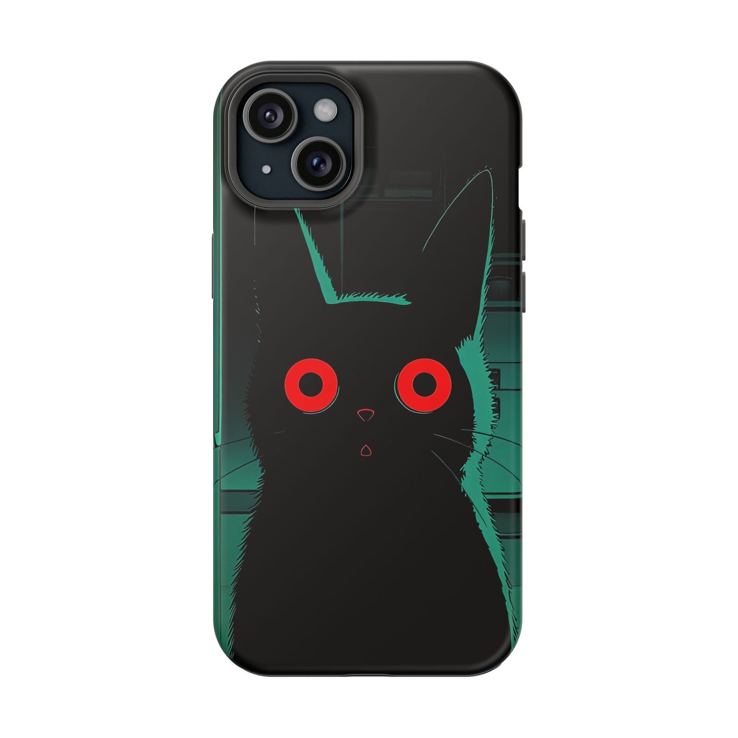 Protective Phone Case – Mysterious Black Cat Design