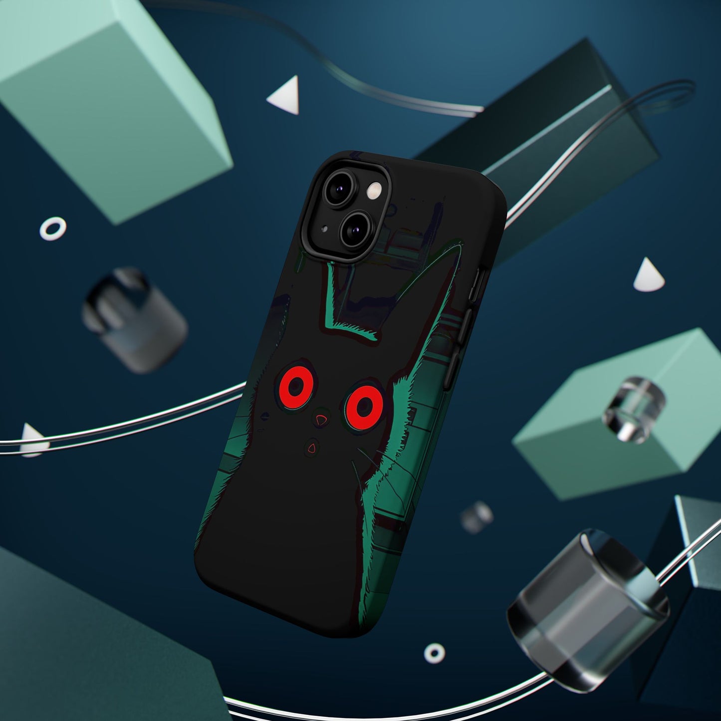 Protective Phone Case – Mysterious Black Cat Design