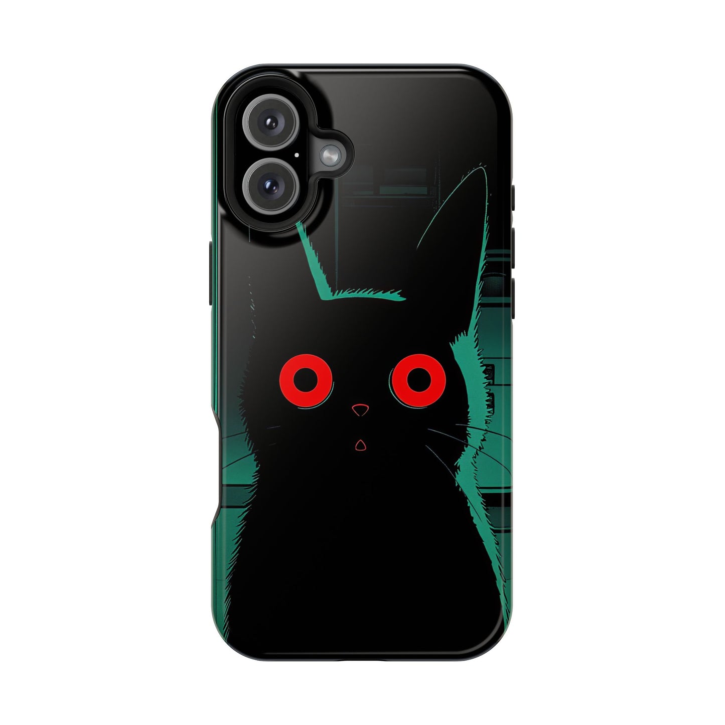 Protective Phone Case – Mysterious Black Cat Design