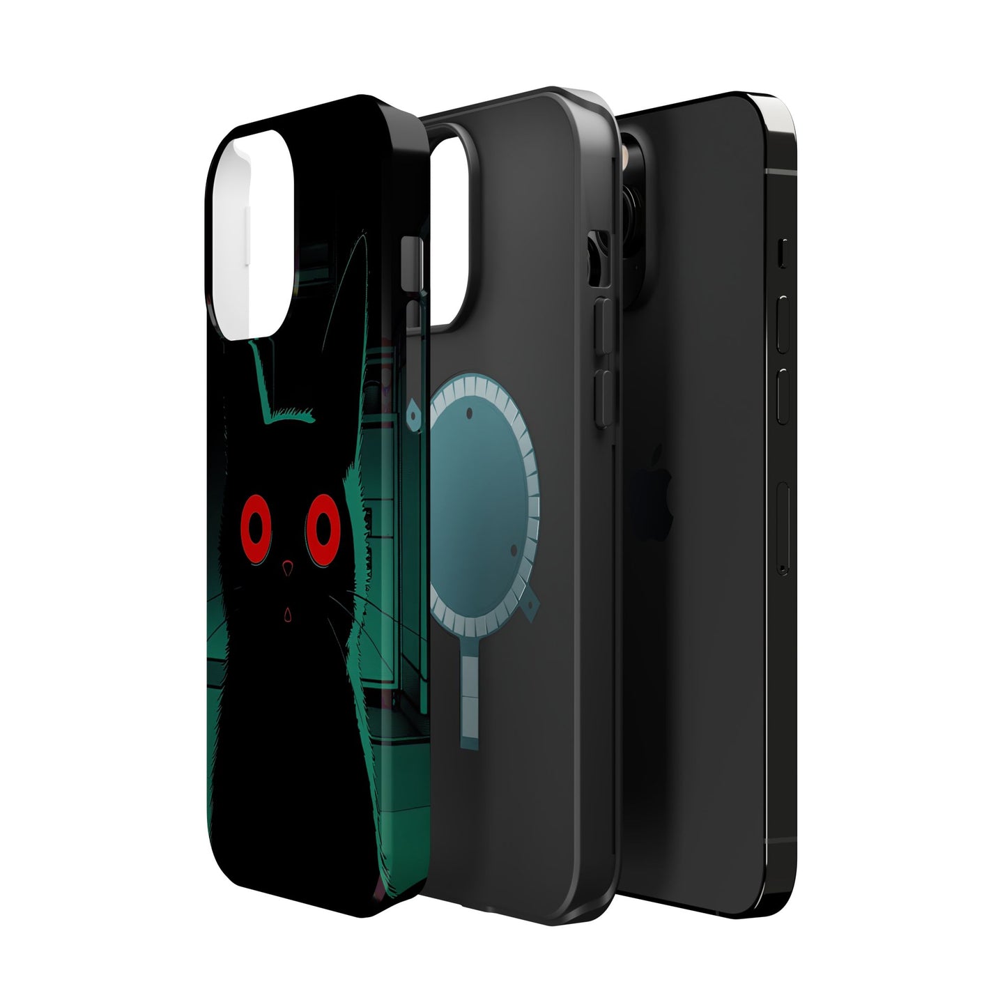 Protective Phone Case – Mysterious Black Cat Design