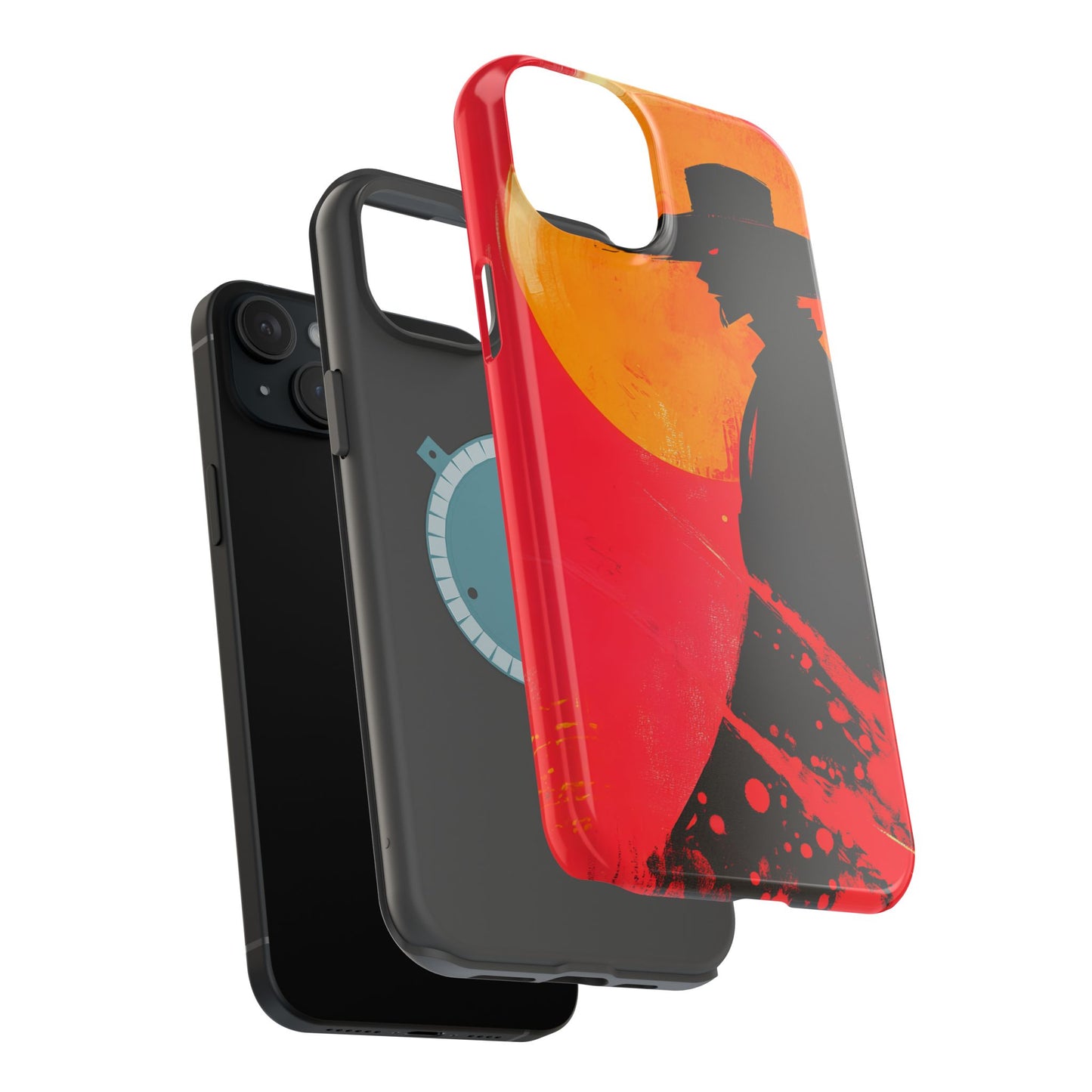 Protective Phone Case – Western Silhouette Design