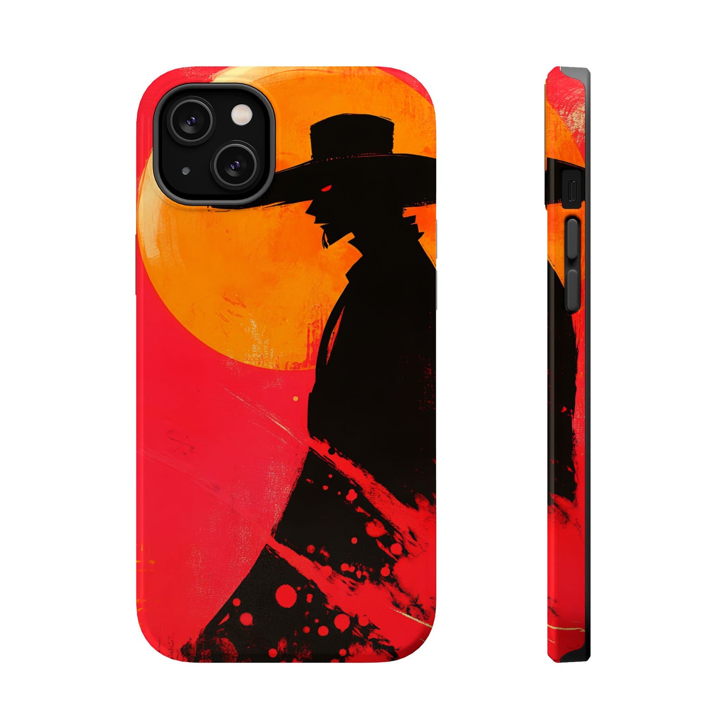Protective Phone Case – Western Silhouette Design