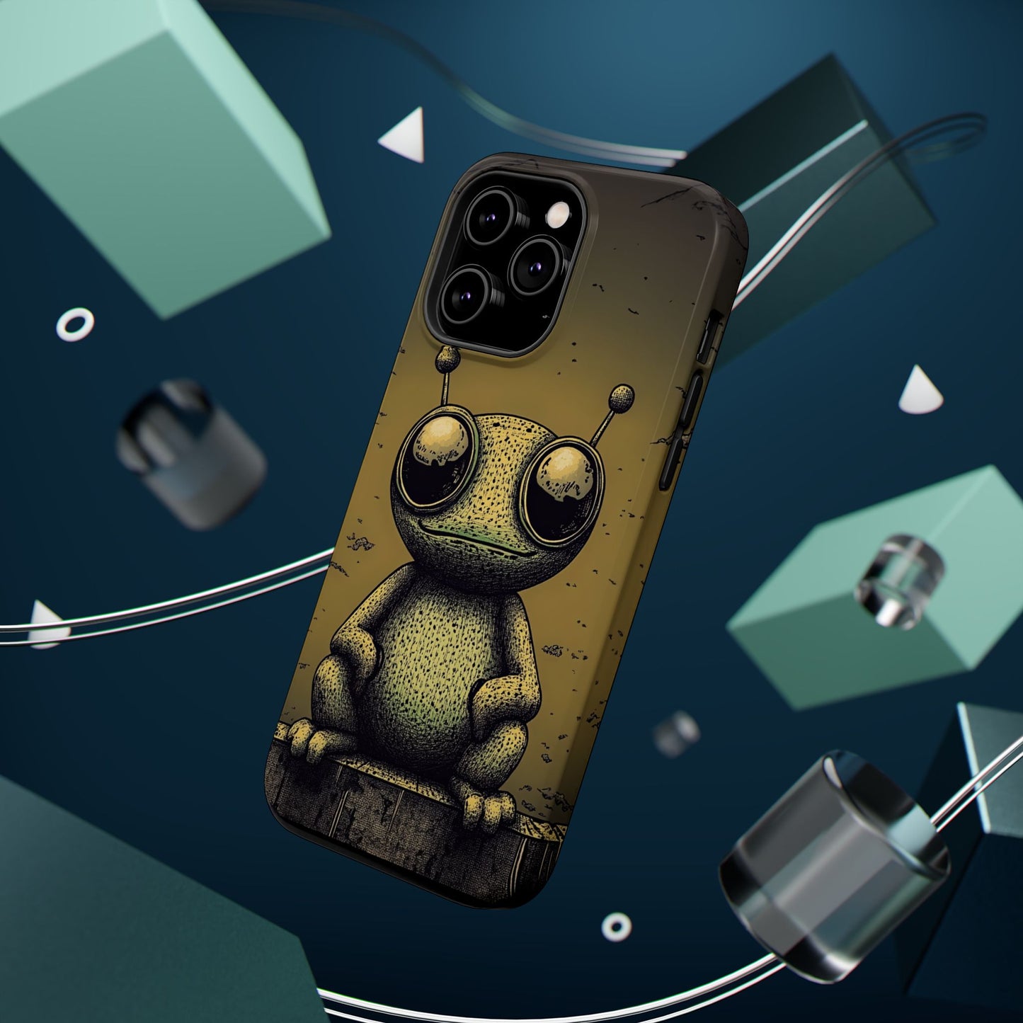 Protective Phone Case – Friendly Alien Design