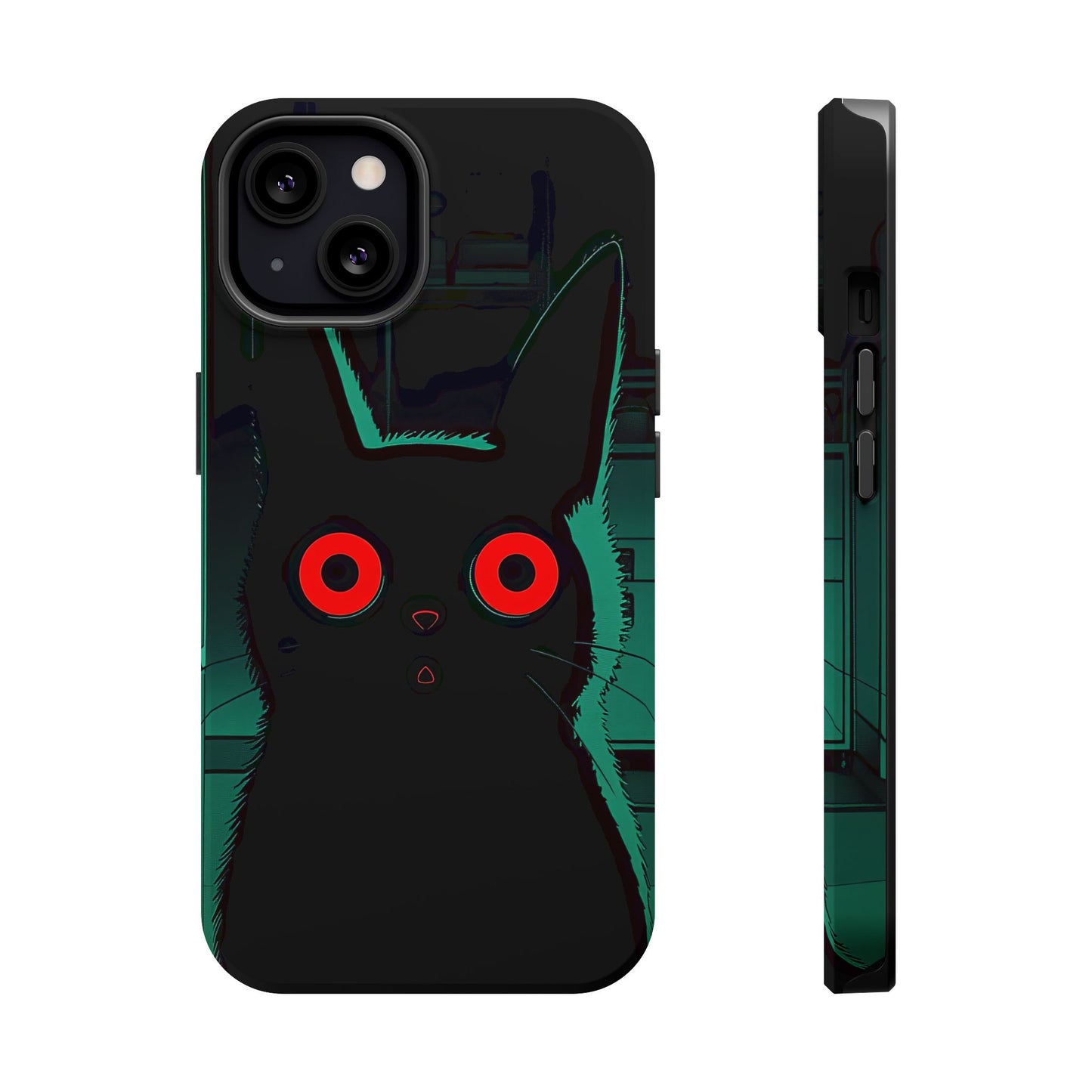 Protective Phone Case – Mysterious Black Cat Design