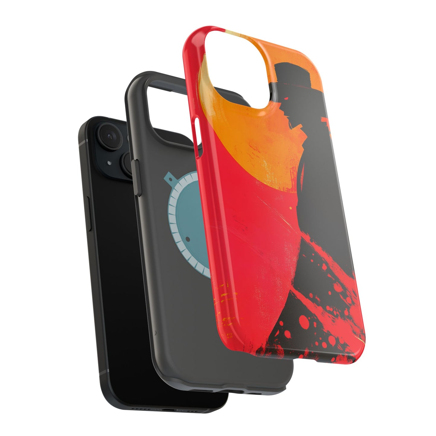 Protective Phone Case – Western Silhouette Design