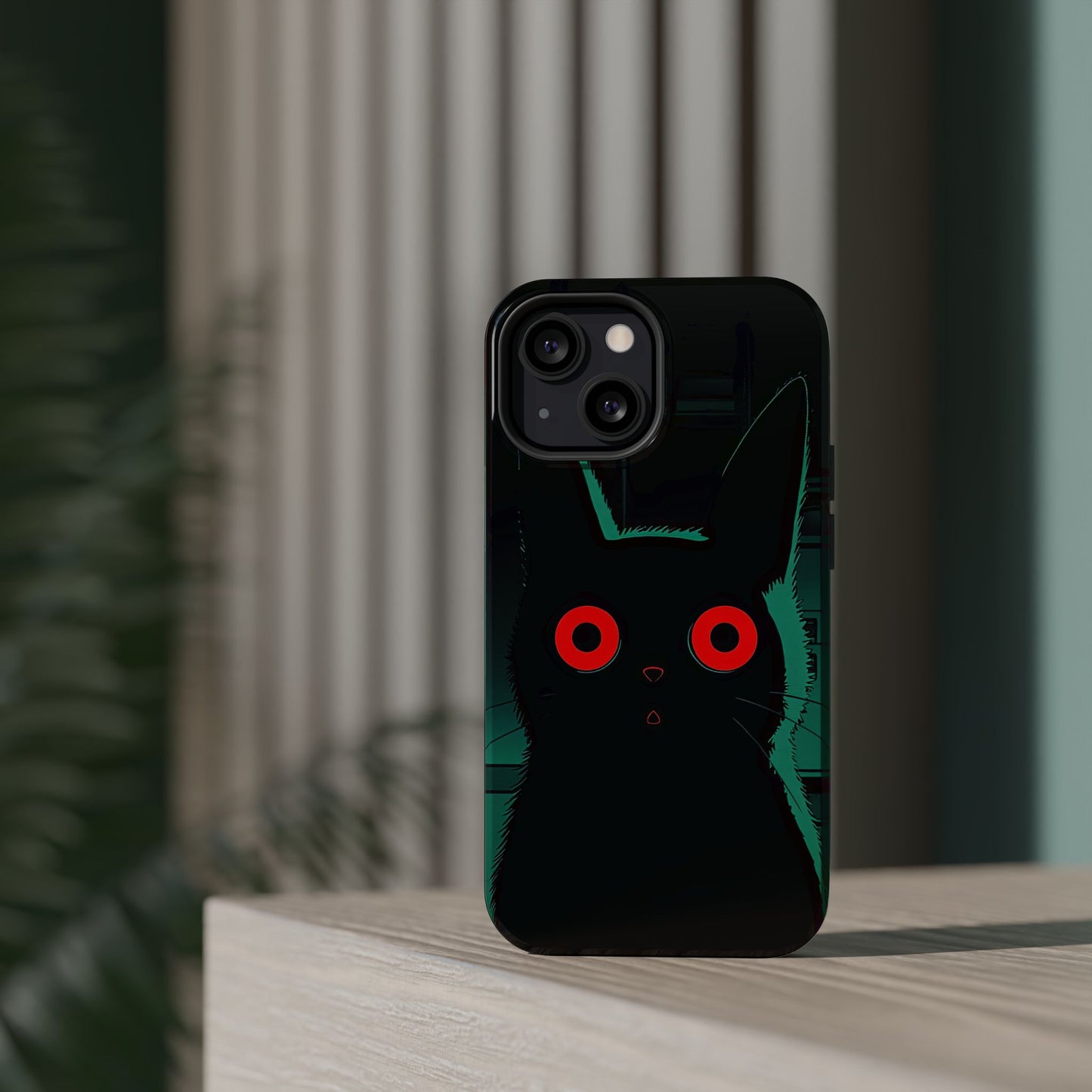 Protective Phone Case – Mysterious Black Cat Design