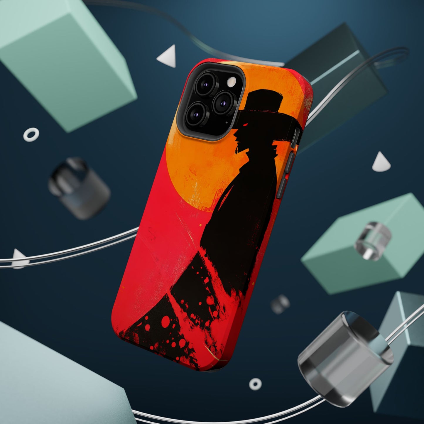 Protective Phone Case – Western Silhouette Design