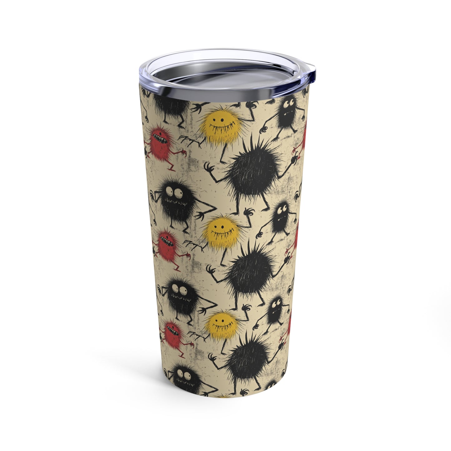 20oz Insulated Tumbler – Playful Monsters Pattern