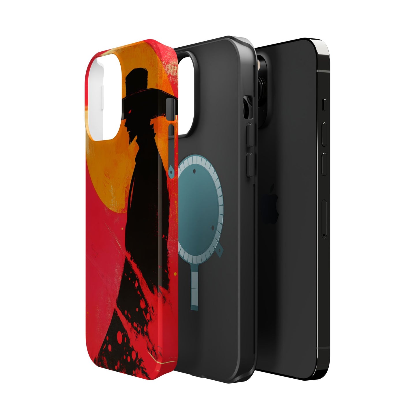 Protective Phone Case – Western Silhouette Design