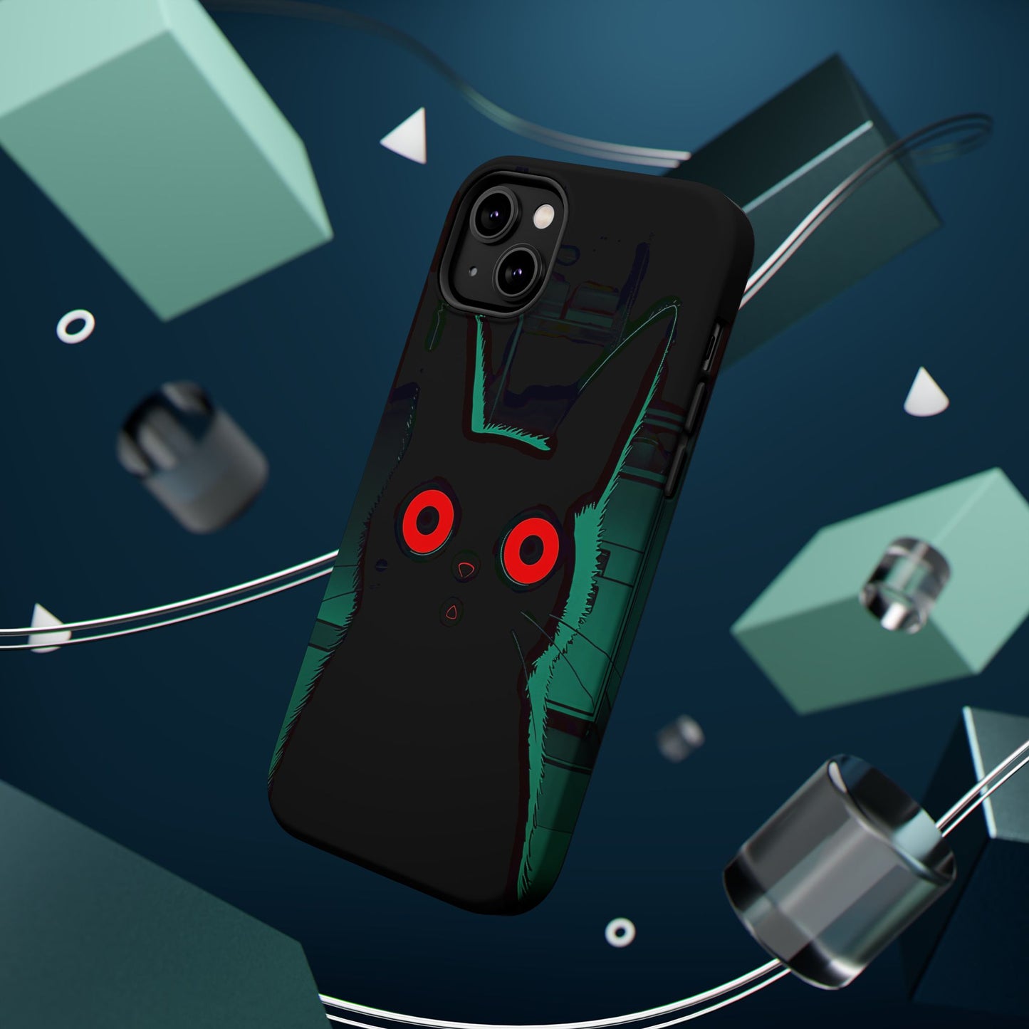 Protective Phone Case – Mysterious Black Cat Design