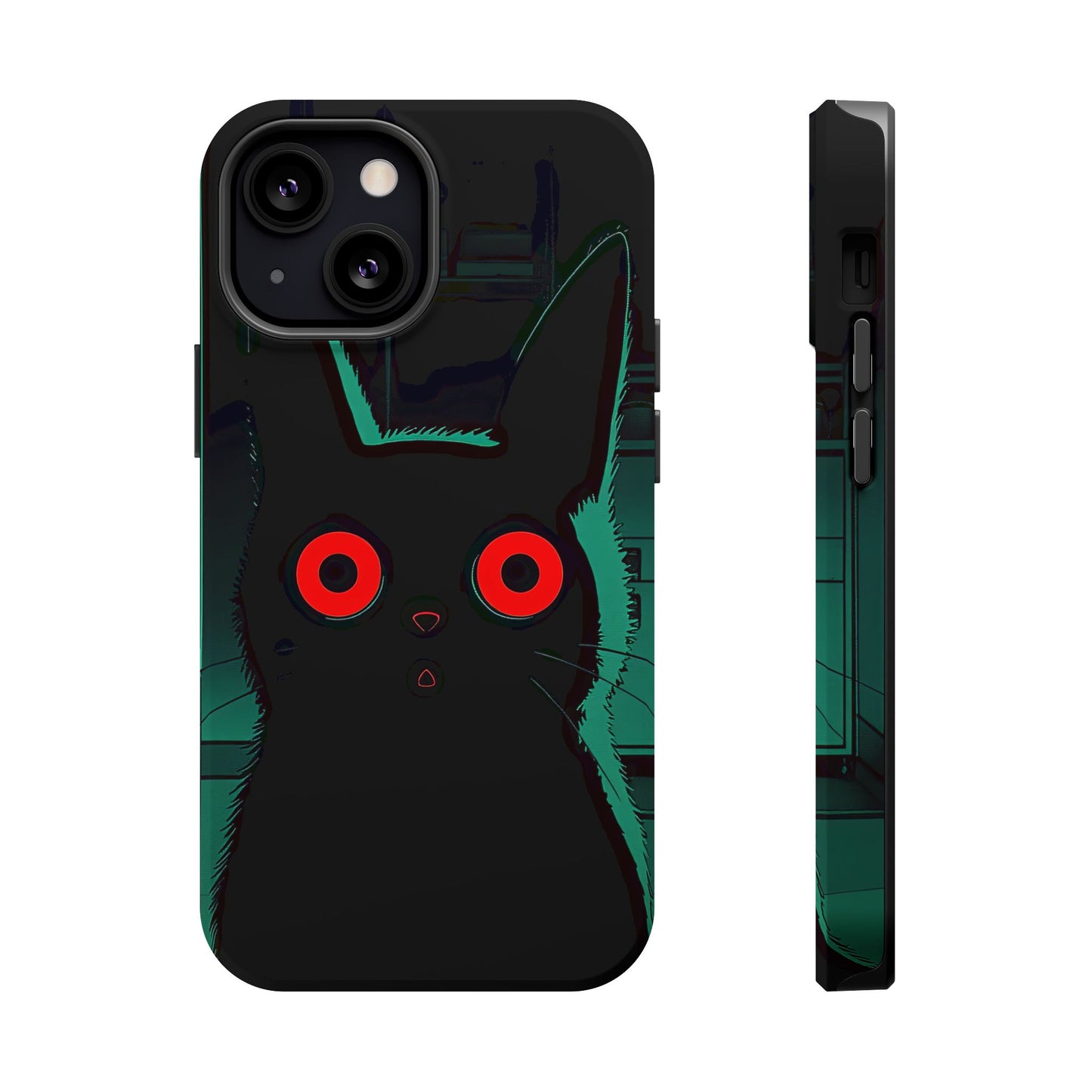 Protective Phone Case – Mysterious Black Cat Design