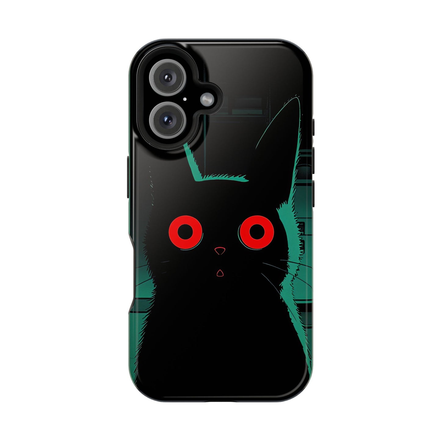 Protective Phone Case – Mysterious Black Cat Design