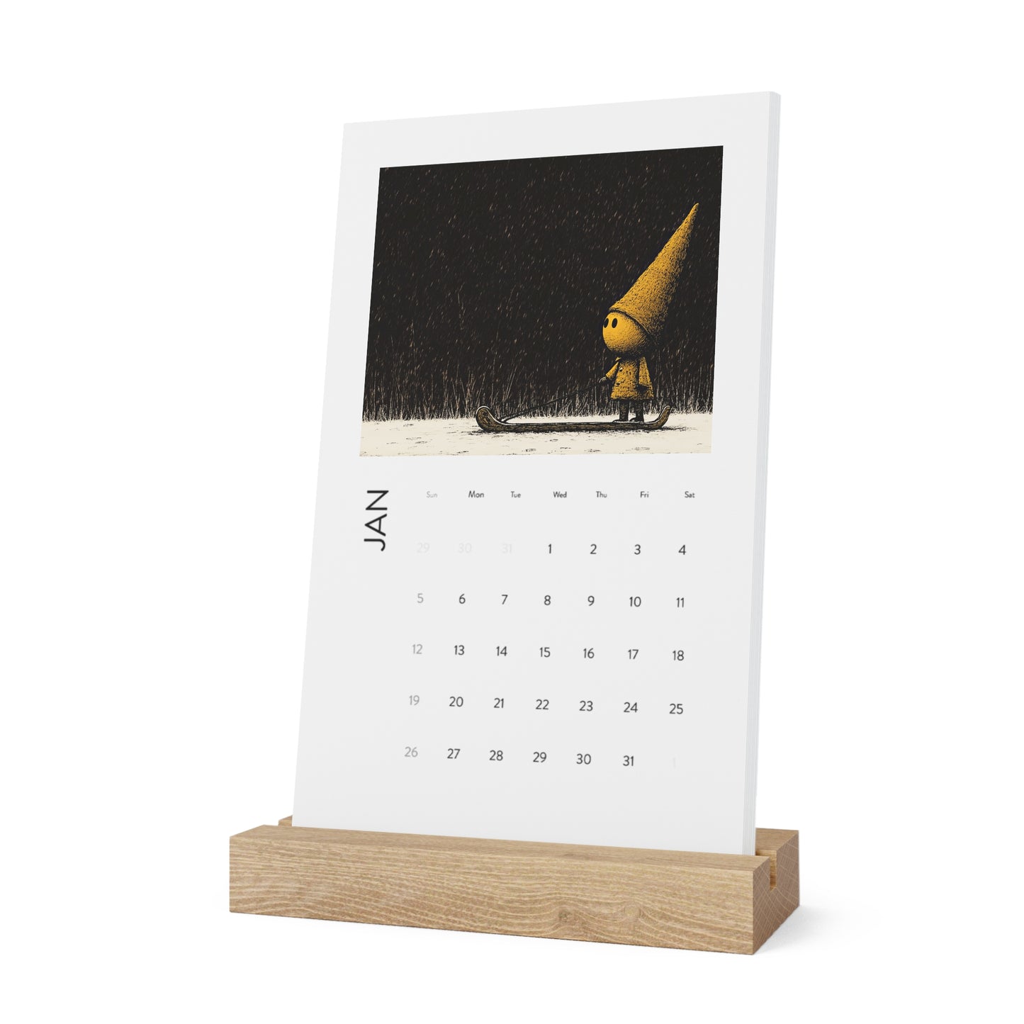 Gnomes Vertical Desk Calendar (2025)