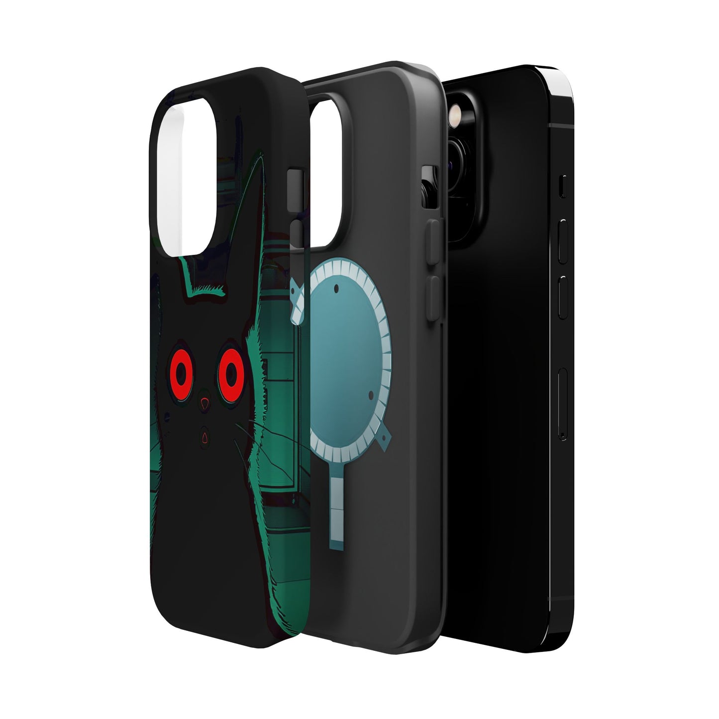 Protective Phone Case – Mysterious Black Cat Design