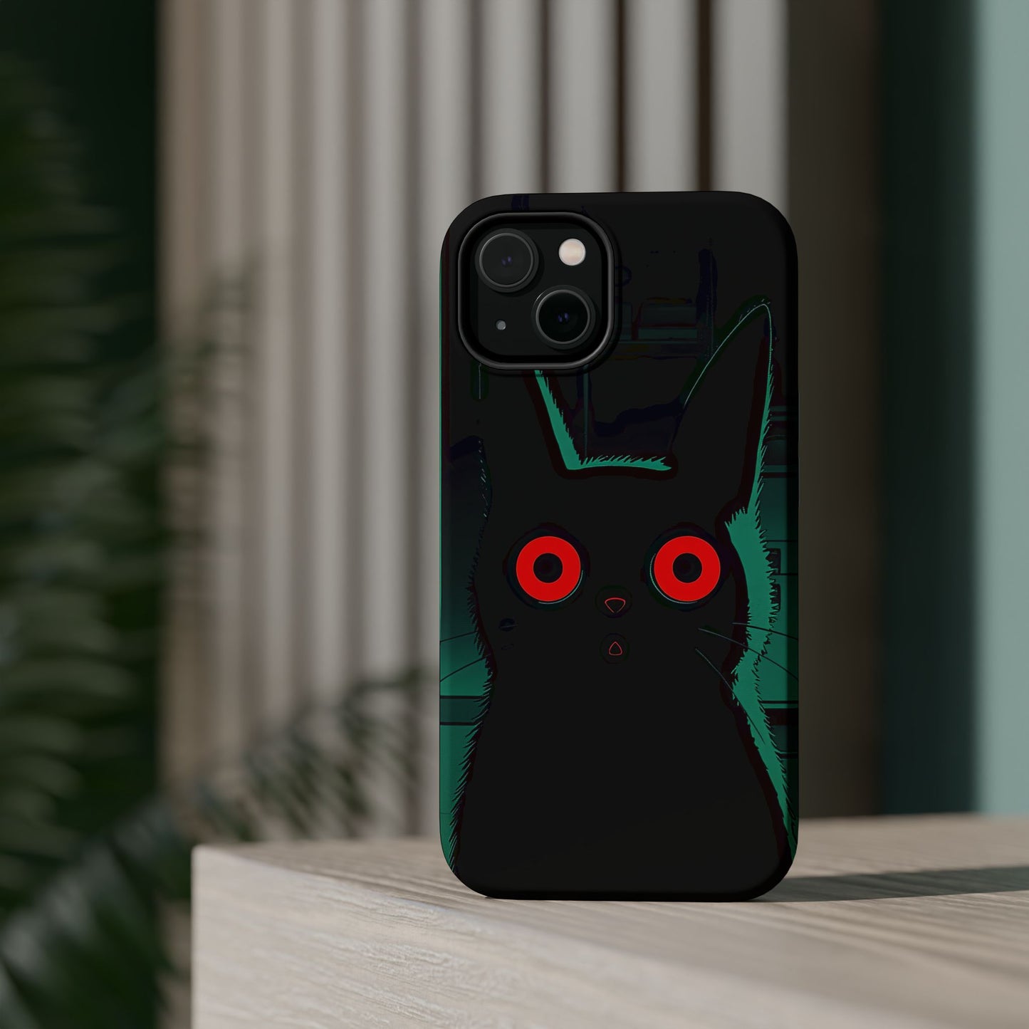 Protective Phone Case – Mysterious Black Cat Design