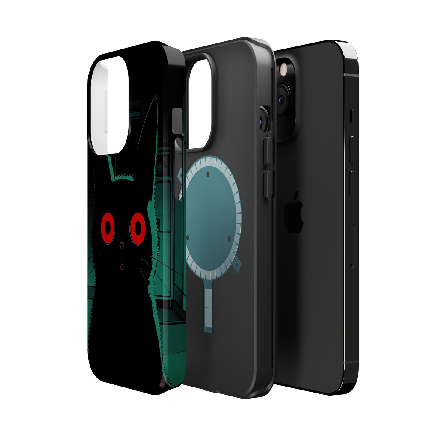 Protective Phone Case – Mysterious Black Cat Design