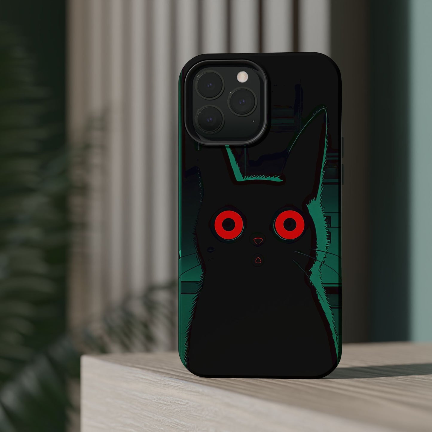 Protective Phone Case – Mysterious Black Cat Design