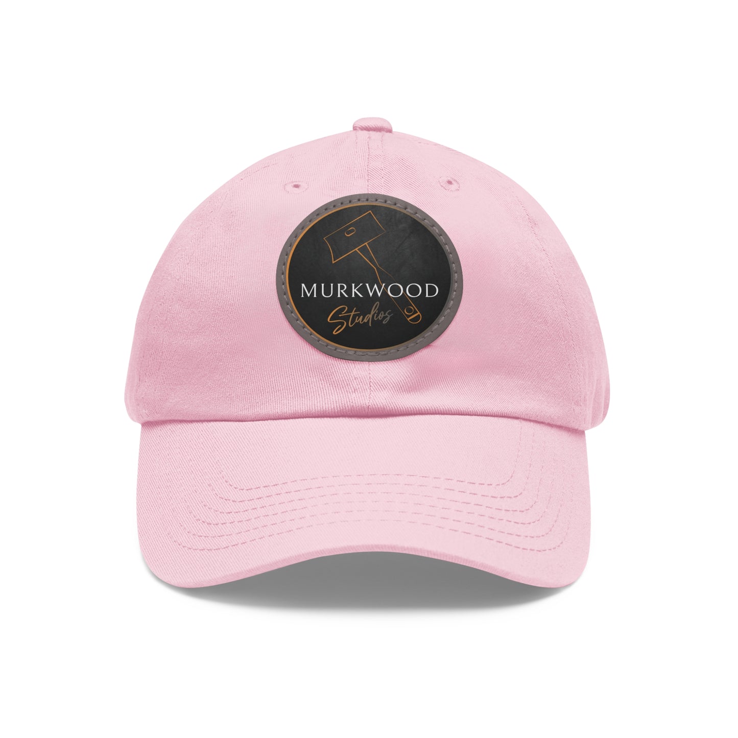 Dad Hat with Leather Patch (Round)