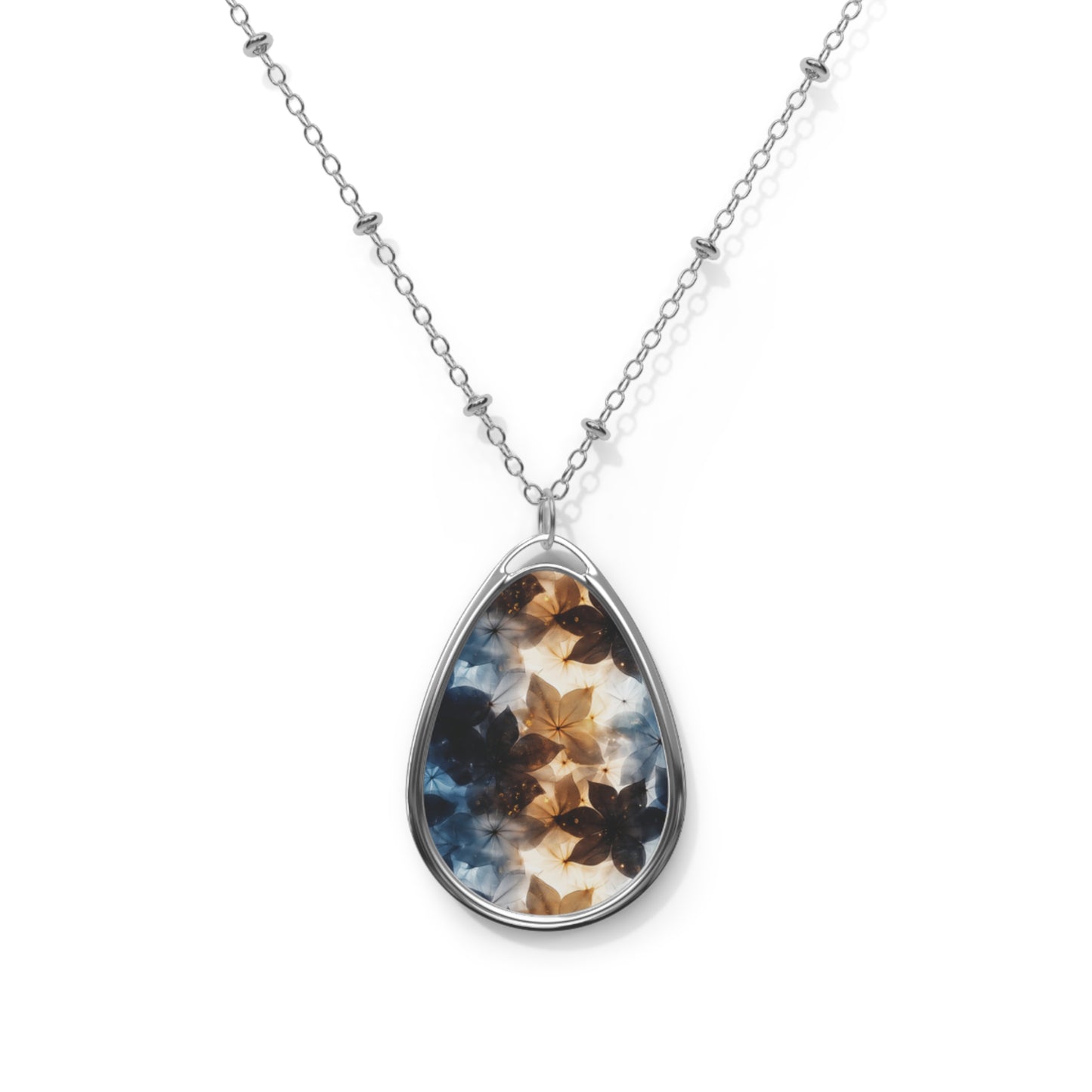 Oval Necklace – Floral Illusion