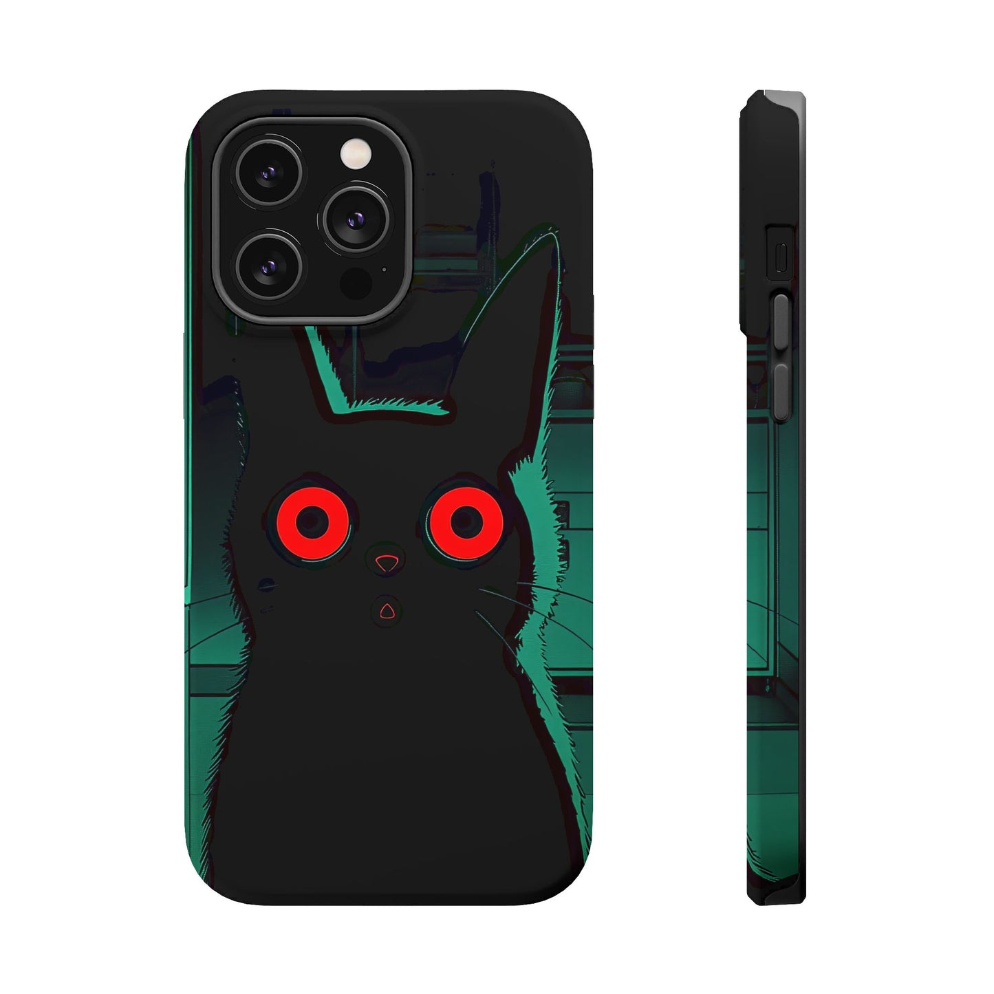 Protective Phone Case – Mysterious Black Cat Design