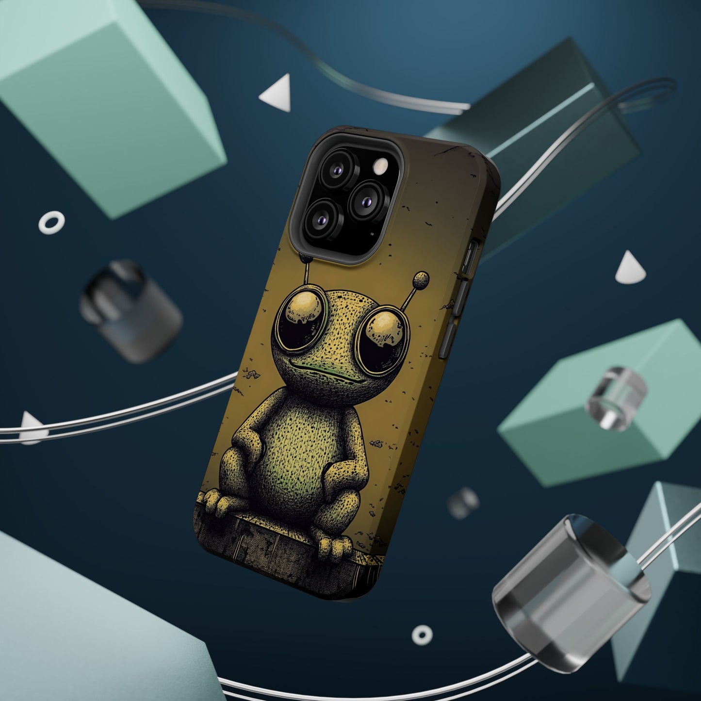 Protective Phone Case – Friendly Alien Design