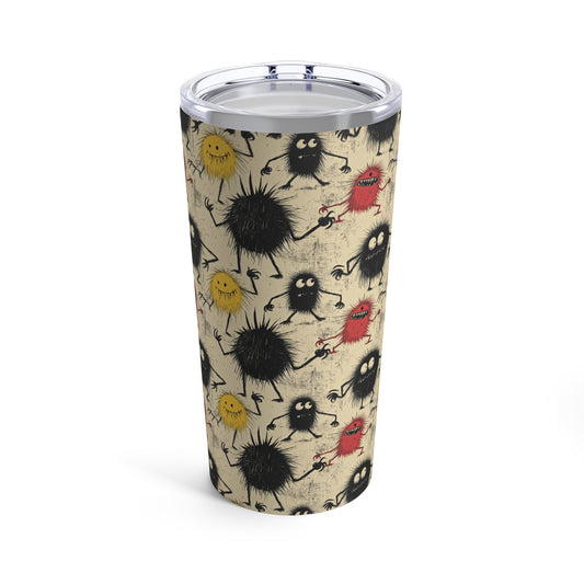 20oz Insulated Tumbler – Playful Monsters Pattern