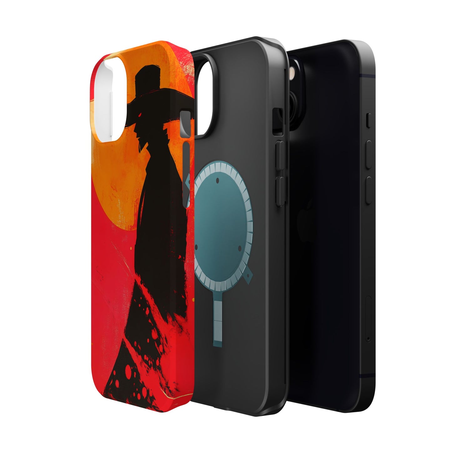 Protective Phone Case – Western Silhouette Design