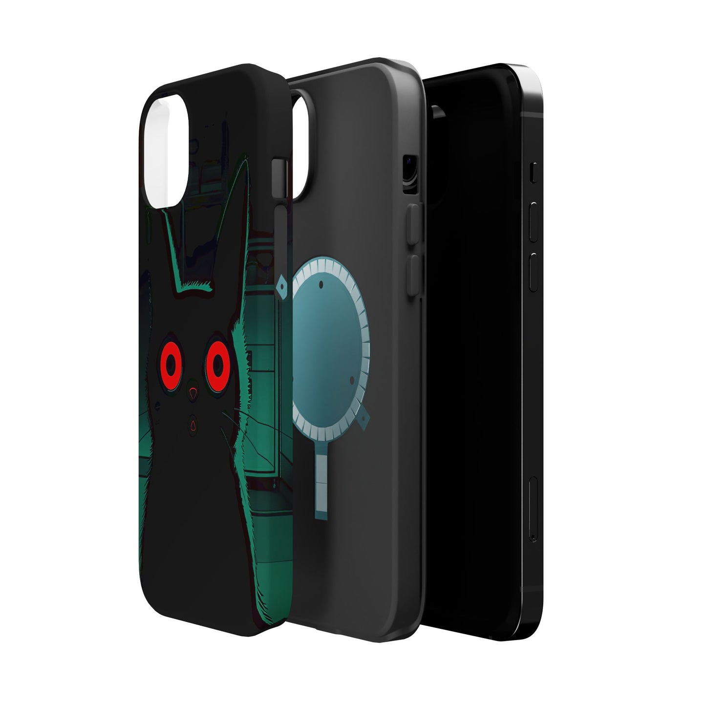 Protective Phone Case – Mysterious Black Cat Design