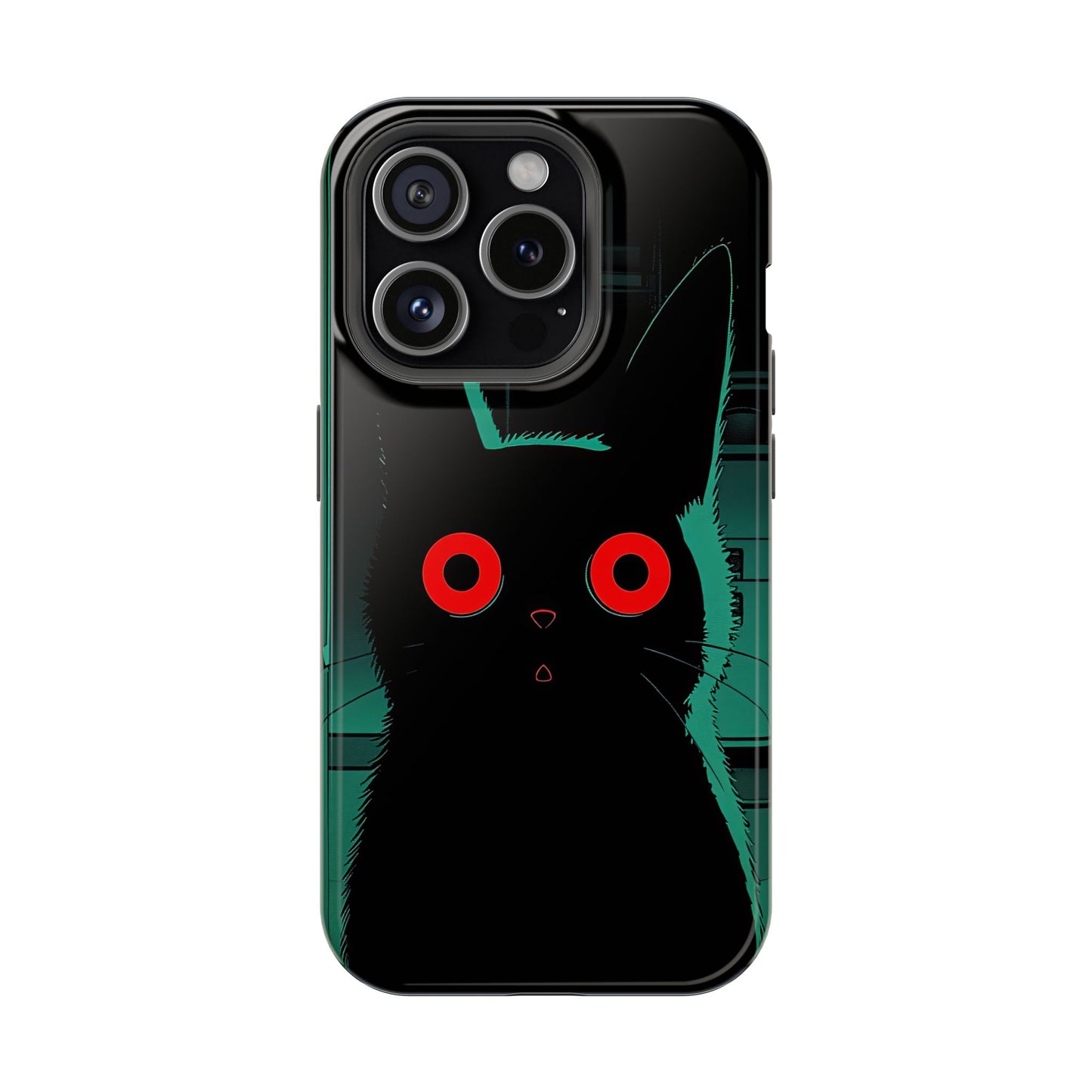 Protective Phone Case – Mysterious Black Cat Design