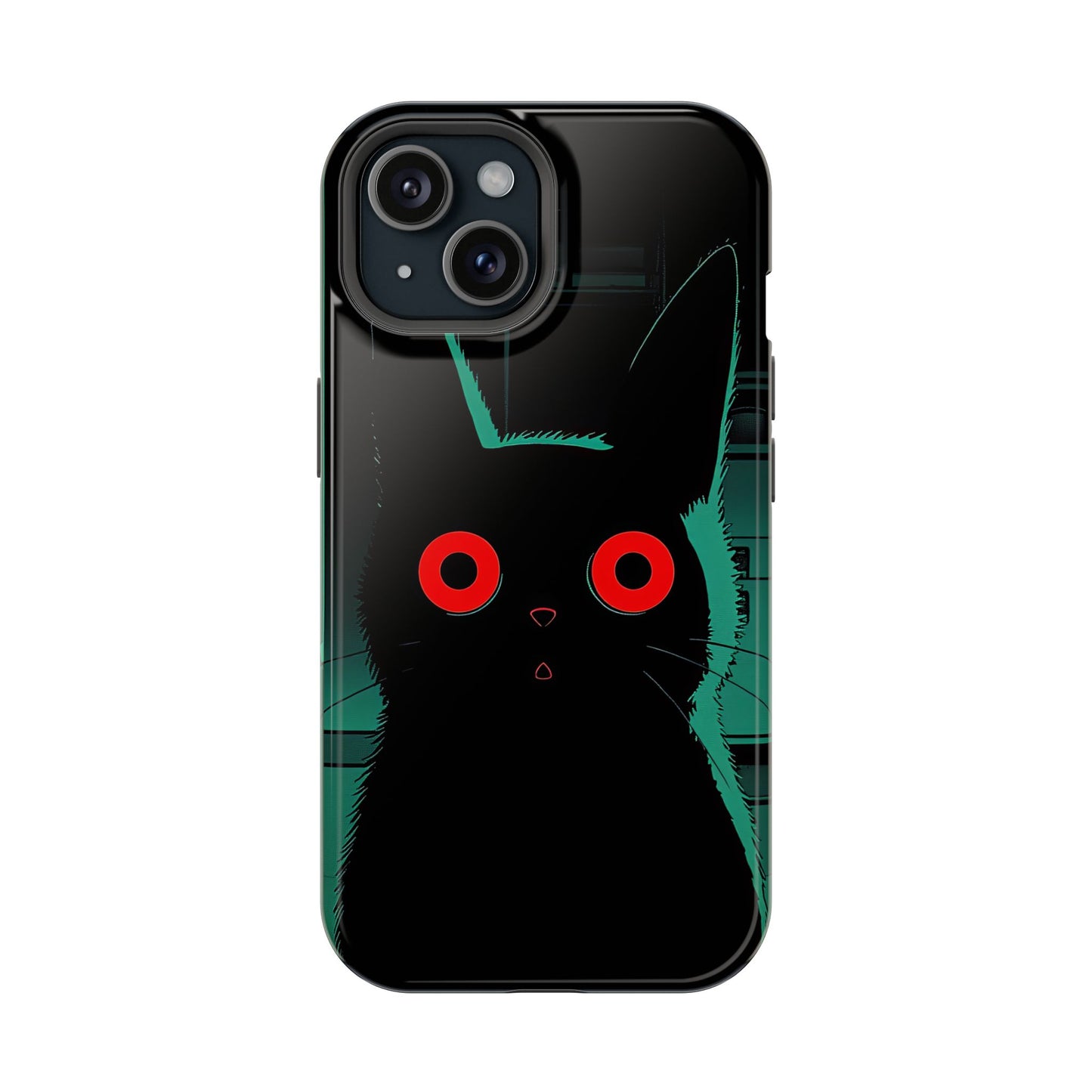 Protective Phone Case – Mysterious Black Cat Design