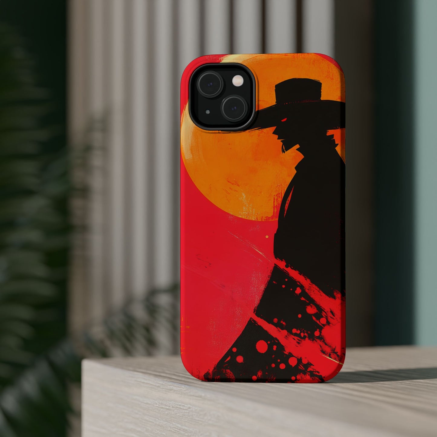 Protective Phone Case – Western Silhouette Design